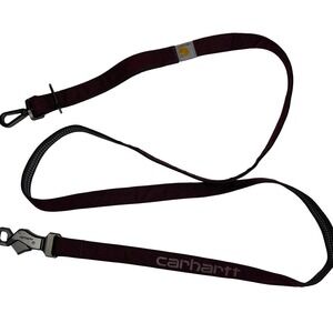 Carhartt Dog Leash Unisex Wine Burgundy Reflective Heavy Duty Logo P000547